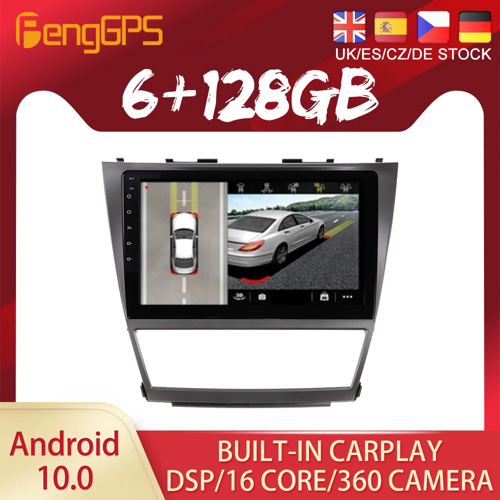 

128G Android 10 PX6 DSP For Toyota Camry 2006 2011 Car DVD GPS Navigation Auto Radio Stereo Video Multifunction CarPlay HeadUnit