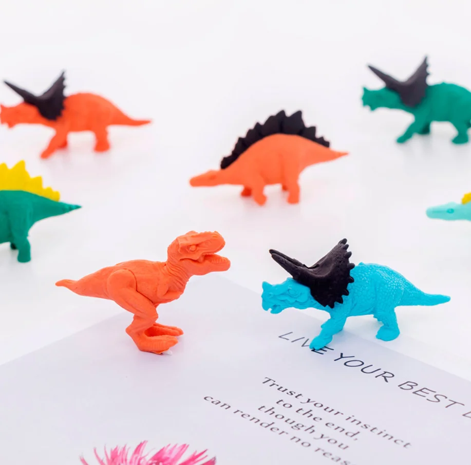 2 шт. динозавр милый резиновый ластик для карандаша канцелярские товары школы kawaii