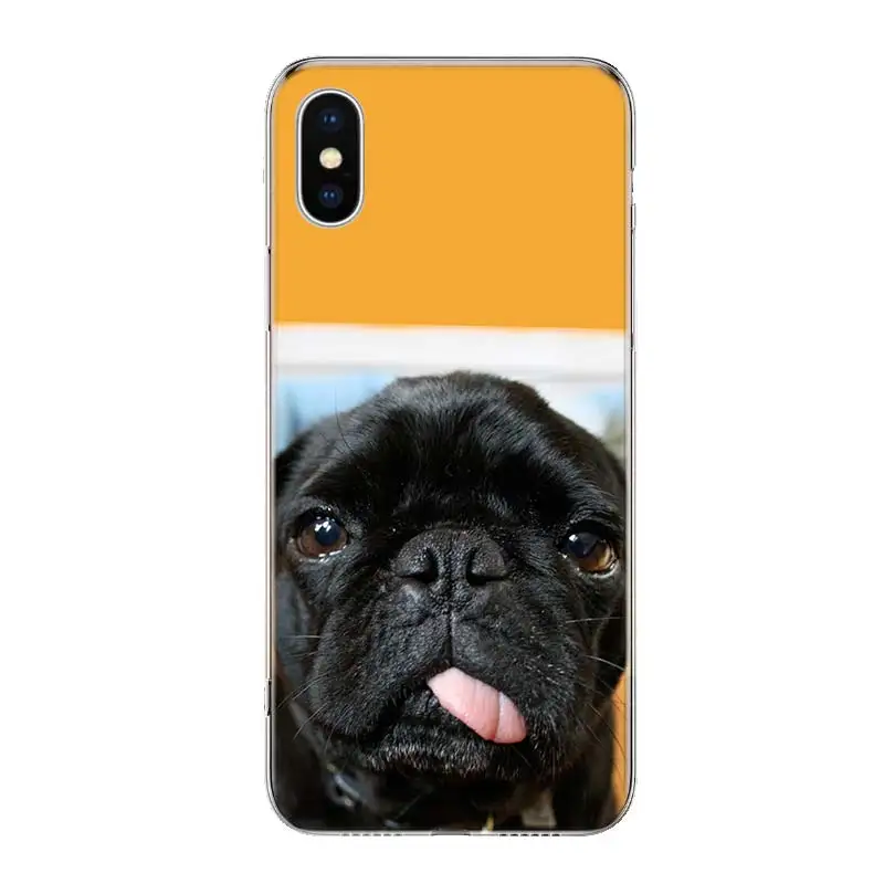 Cute Pug Dog Phone Case For iPhone 13 12 11 Pro Max 6 X 8 6S 7 Plus XS XR Mini 5S SE 7P 6P Pattern Cover Coque | Мобильные телефоны