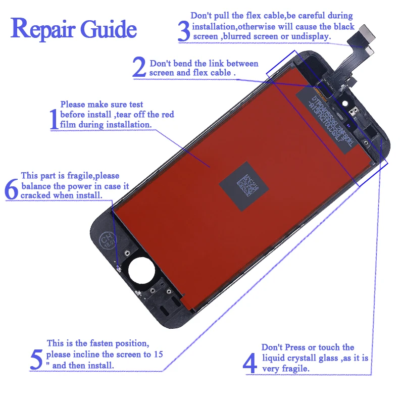 AAA + для iPhone 5S сенсорный экран качественный ЖК-дисплей Замена 5 5c SE без битых