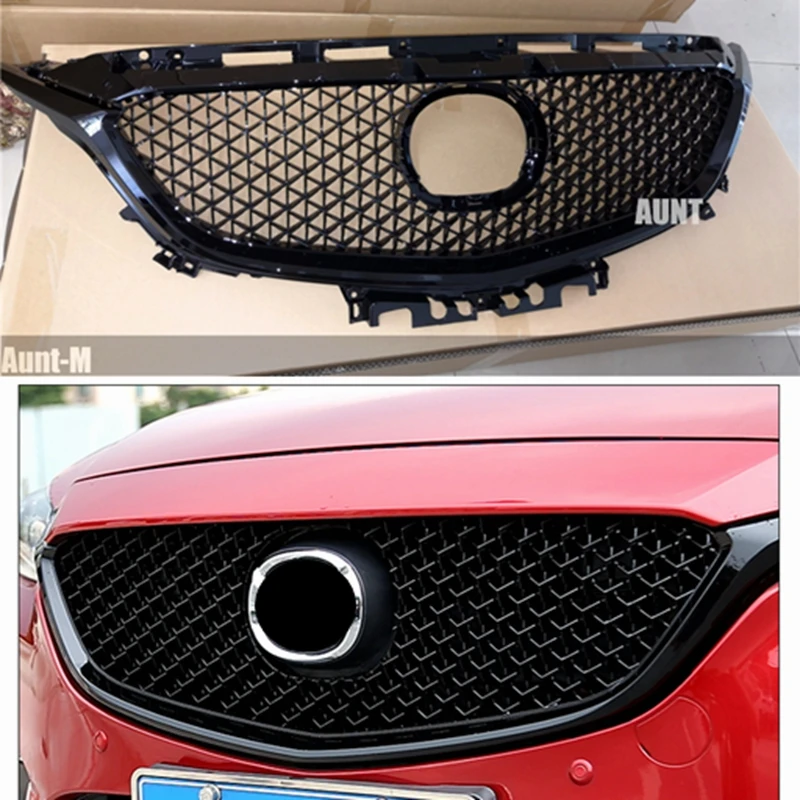 Для Mazda 6 Atenza 2017 2018 передний бампер Гриль верхняя решетка черный автозапчасти и