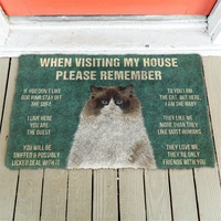 3d printed please remember ragoll cats house rules custom doormat non slip door floor mats decor porch doormat 04