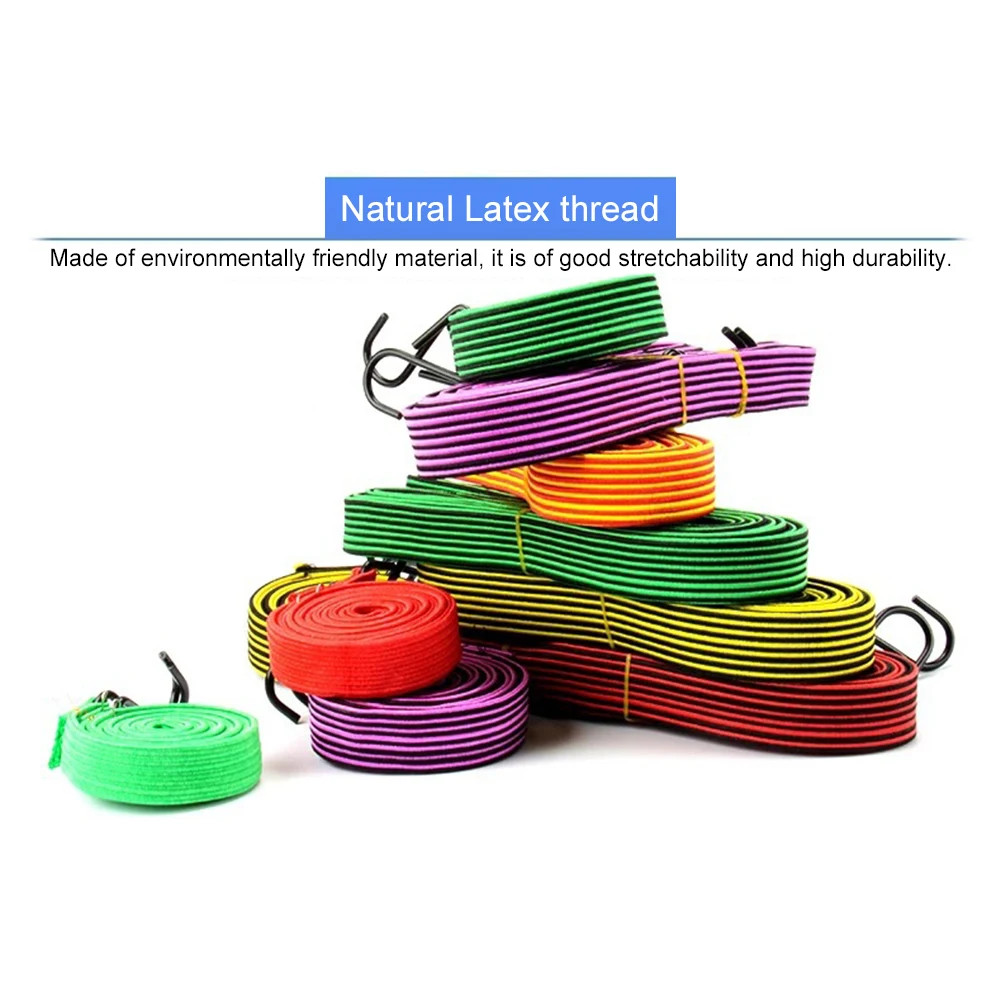 

1PC Bicycle Luggage Rope Mountain Bike Elastic Straps Cord Hooks Strong elasticity Convenient to carry Outdoor Tensioning Belts