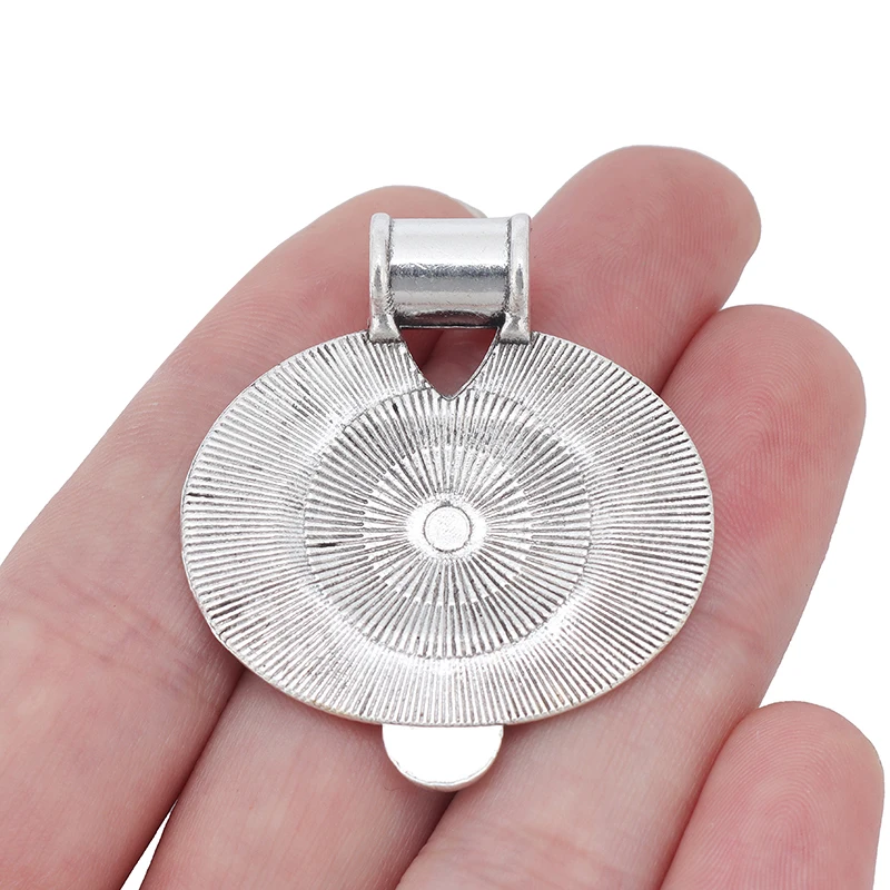 ZXZ 5 шт тибетские серебряные этнические овальные амулеты подвески для ожерелья