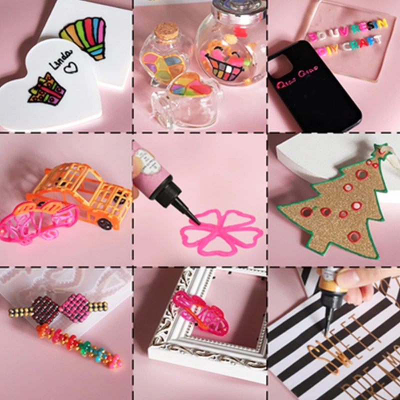 

Resin Art Ink Diffusion Pigment Outline Drawing Paste Colorant DIY Crafts Jewelry Making Accessories