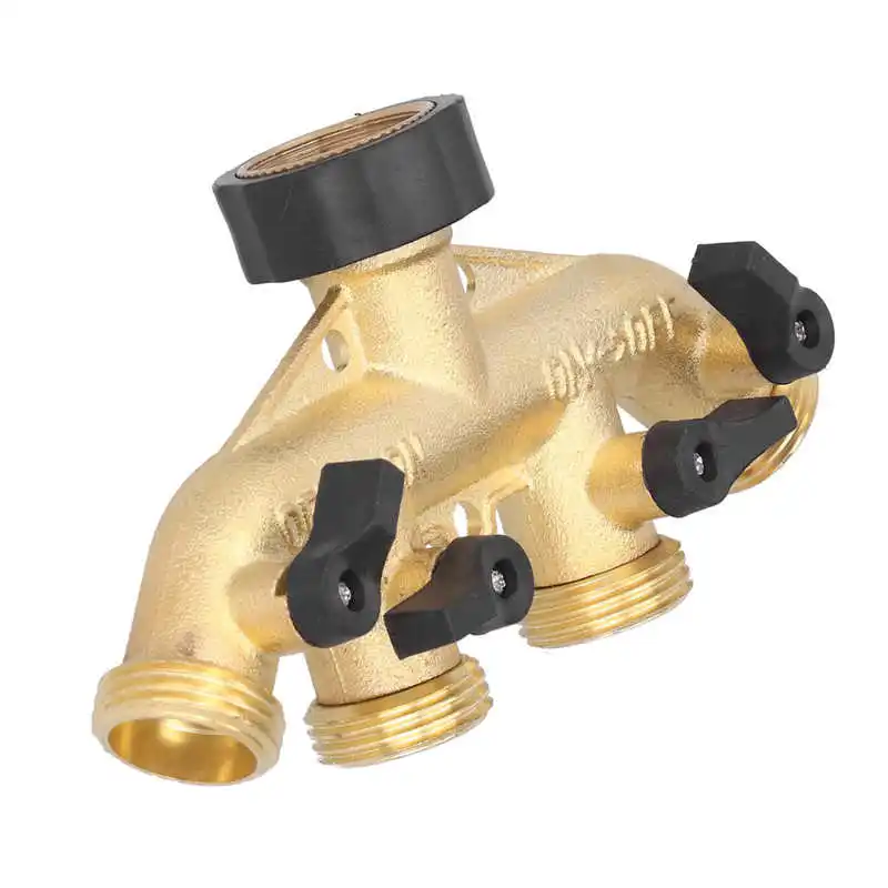 

G3/4 4-Way Water Hose Splitter Garden Hose Adapter Watering Connector Distributor for Faucet