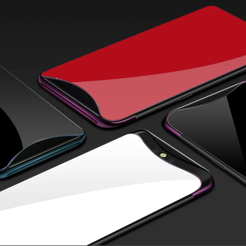 Для OPPO find X case PAFM00 звездное небо закаленное стекло + края из ТПУ Жесткий чехол для