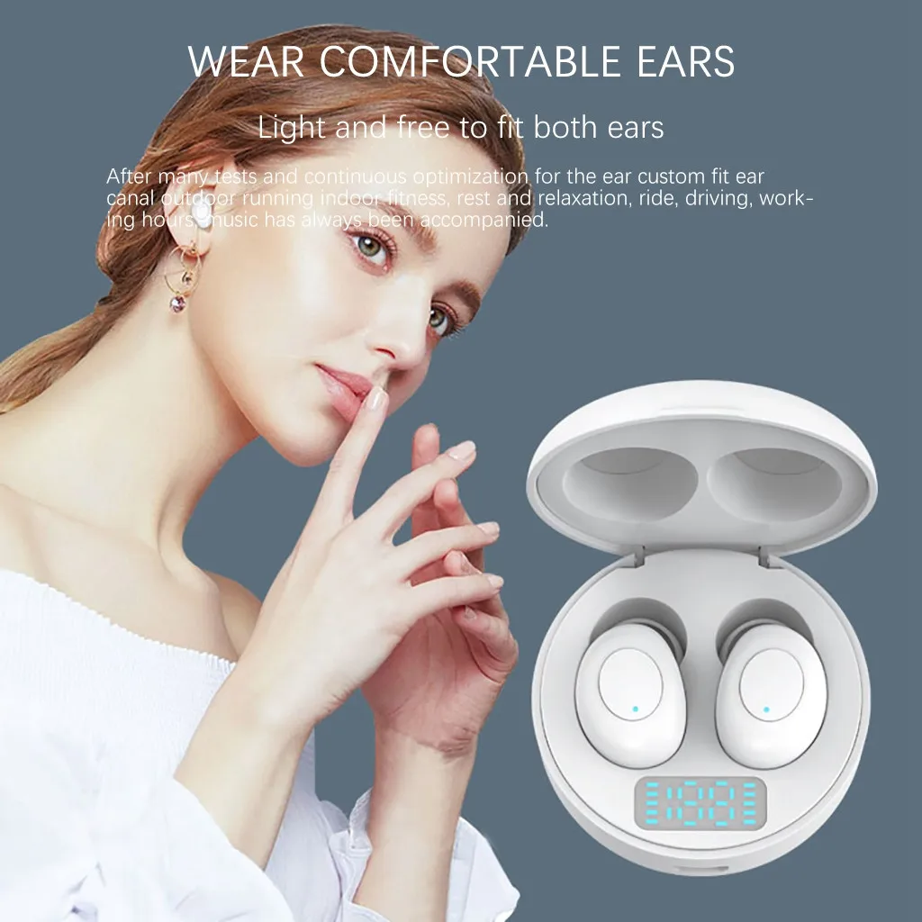 Беспроводные наушники 40 # IPX7 водонепроницаемые TWS Bluetooth 5 0 спортивные