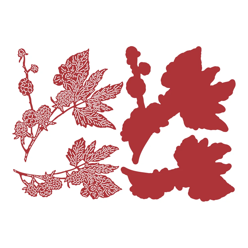 

Two Red Robins Wild Bramble New Metal Cutting Dies Scrapbook Diary Decoration Embossing Template Diy Greeting Card Handmade 2021