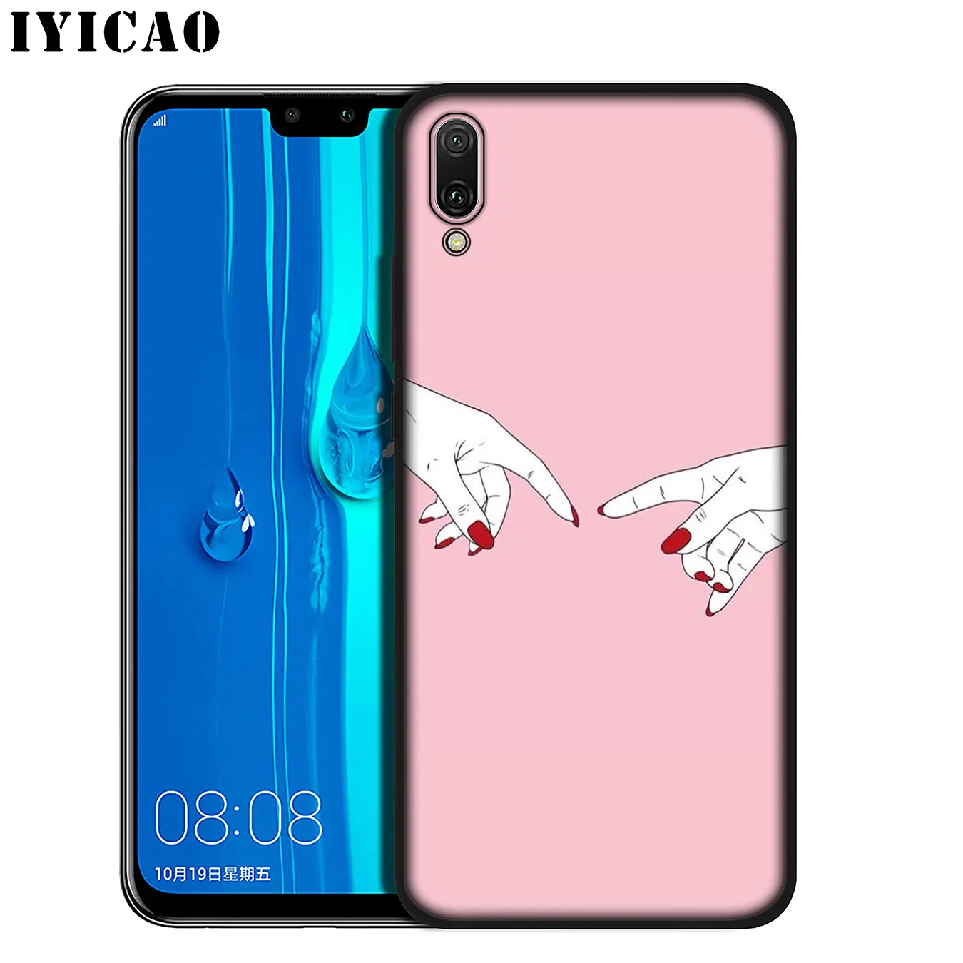 Мягкий силиконовый чехол IYICAO для телефона лучший друг розовый Huawei Mate 30 20 10 Pro Nova 5i 4