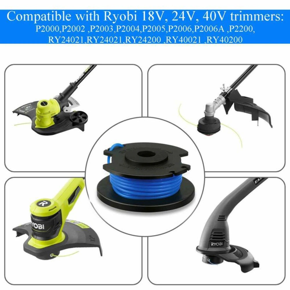 

Accessories Spool Line With 2pcs Cap Cover Line Spool For Ryobi One+ AC14RL3A