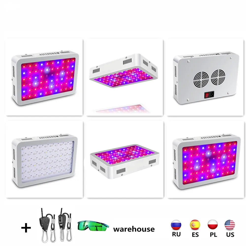 Алмазный Dual чип светодиодная лампа для выращивания растений с широким