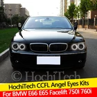 Комплект глаз ангела CCFL, кольцо ореола теплого белого цвета для BMW E66 E65 Facelift 750I 760i 750Li 760Li 2006 2007 2008 Demon Eye