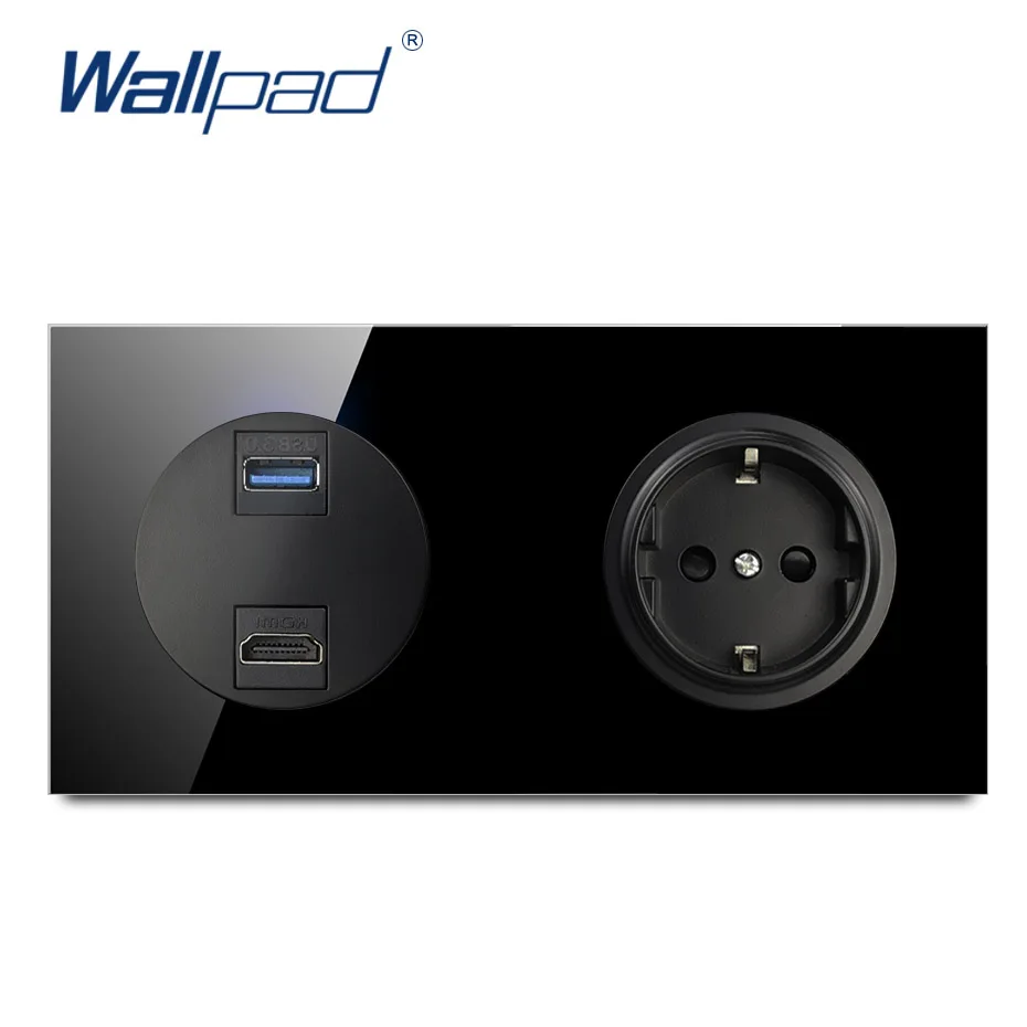 Европейская французская настенная розетка Wallpad L6 из закаленного стекла