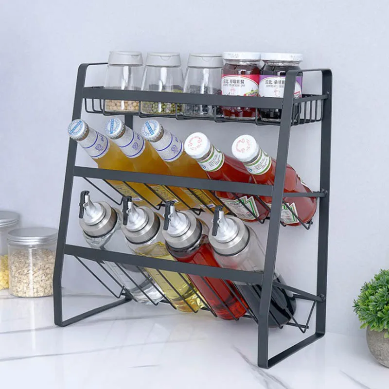 SUS 304 Нержавеющая сталь Кухня стеллаж для выставки товаров сезонных приправ