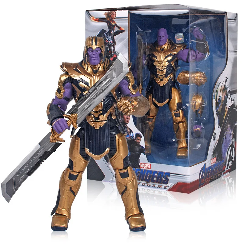 

Genuine 27CM Marvel Thanos Model Avengers Armor Super Hero large Model Action Figure Movie role Cosplay Toy Dolls child gift
