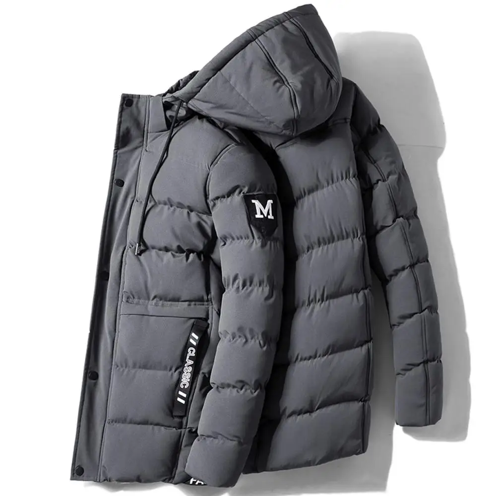 Прямая поставка новые модные толстовки мужская зимняя куртка пальто с капюшоном