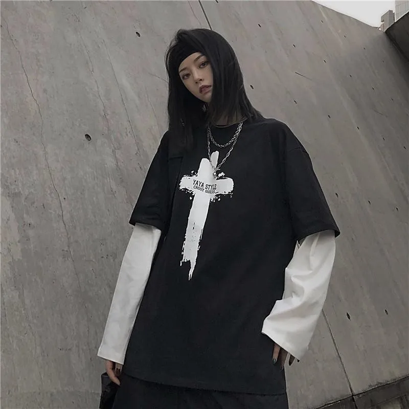 Футболка NiceMix из двух частей новинка весны 2020 корейские футболки в стиле