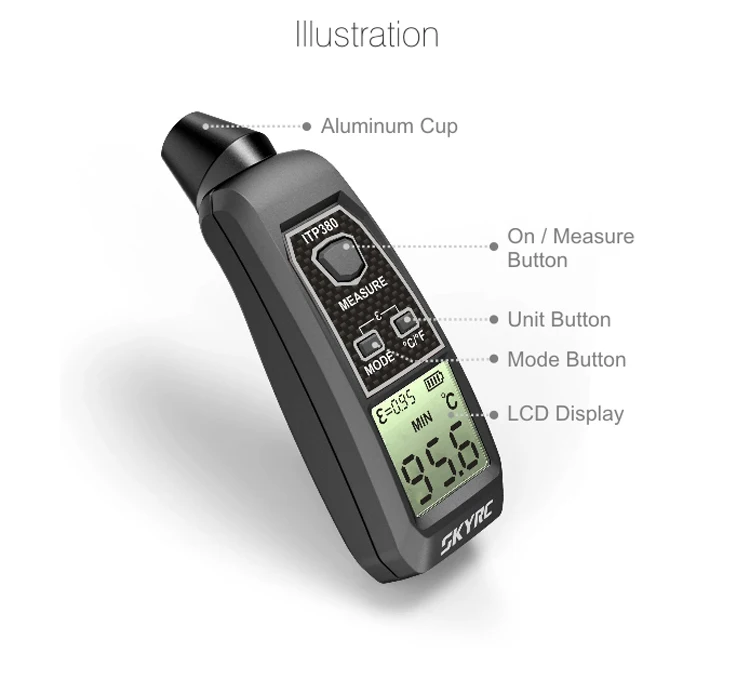 SKYRC инфракрасный температурный термометр для радиоуправляемого двигателя