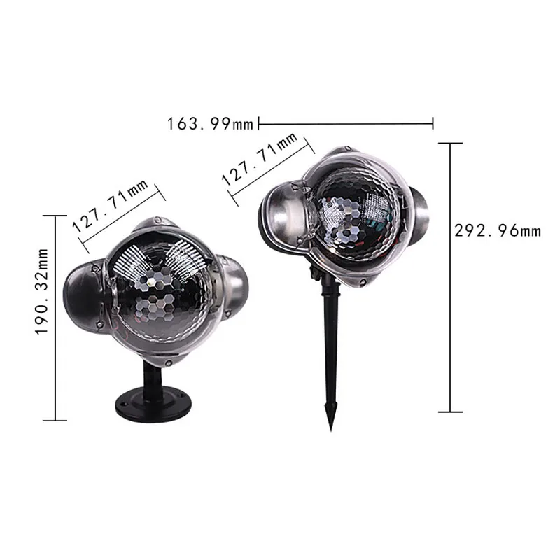 Snowfall Led Stage Lights Displays Projector Show Christmas Outdoor Indoor Rotating Snowflake Lamp Xmas Garden Landscape Decor