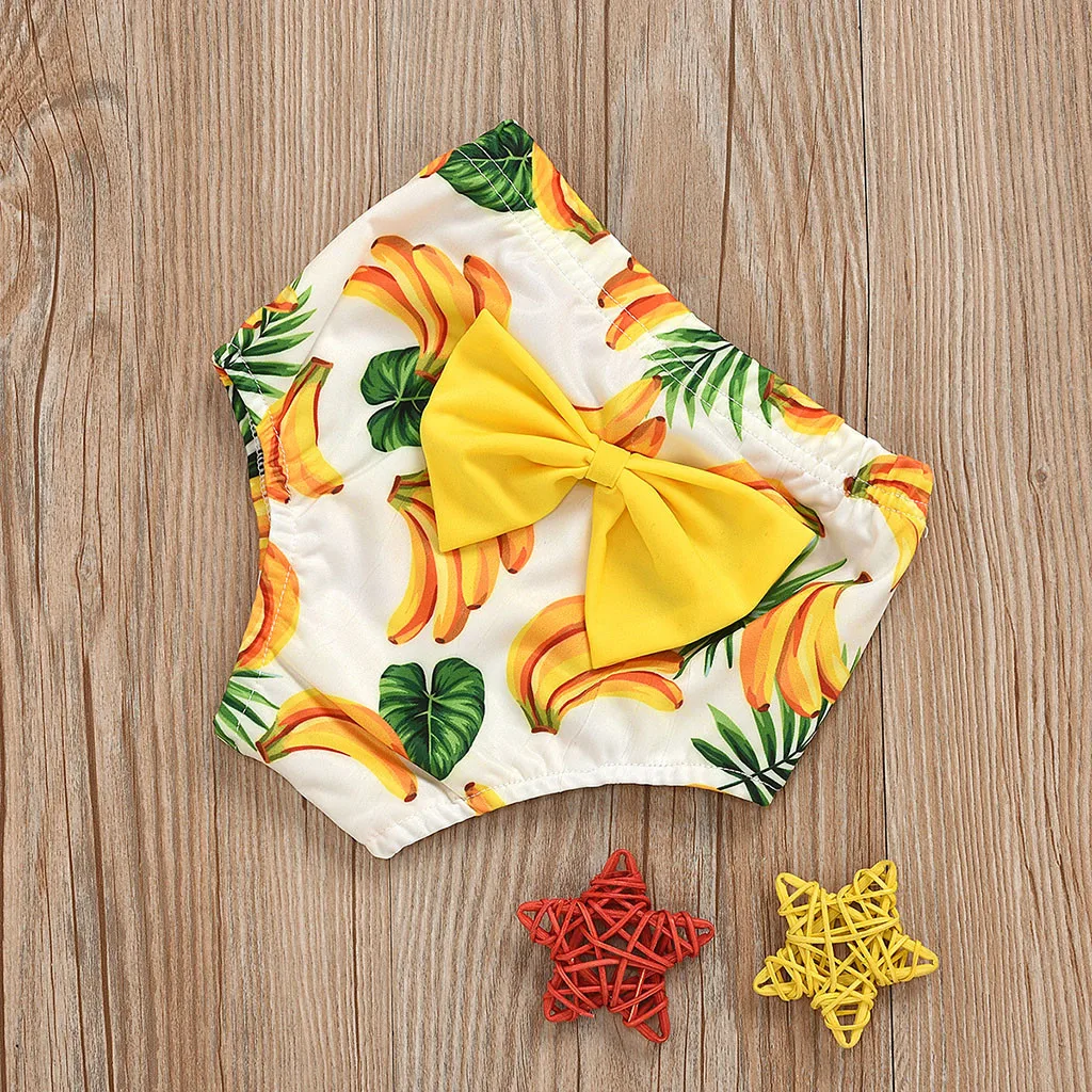 Купальный костюм для маленьких девочек Летний купальный с кисточками и принтом