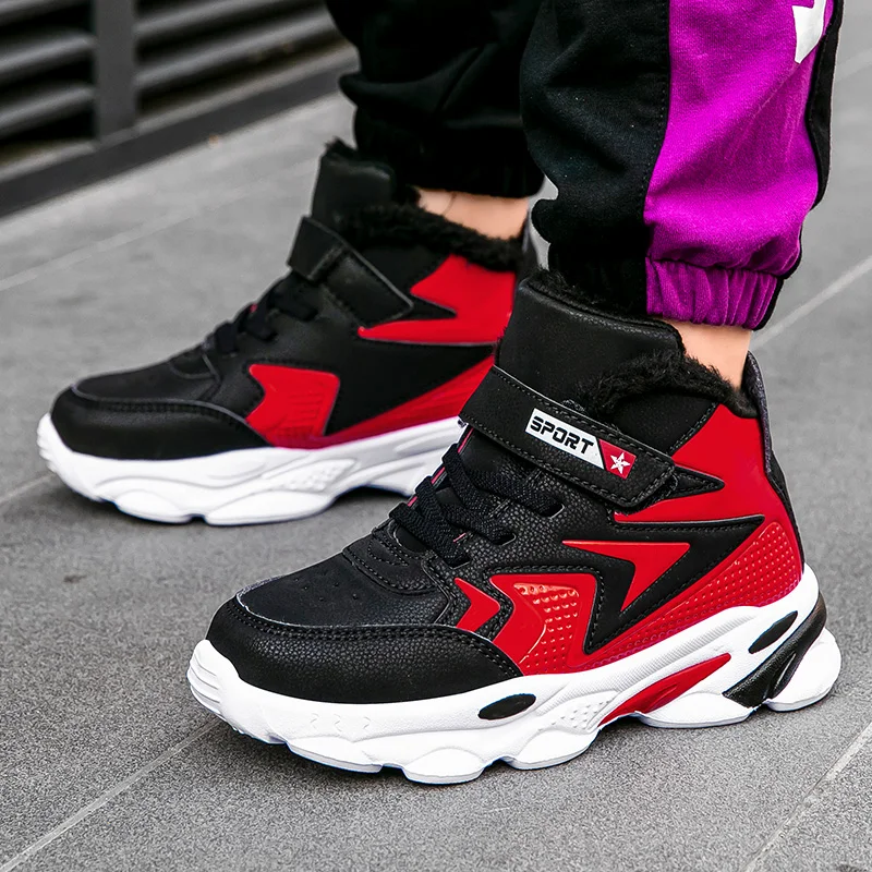 Зимняя хлопковая обувь для мальчиков и девочек спортивные кроссовки Tenis infantil menina