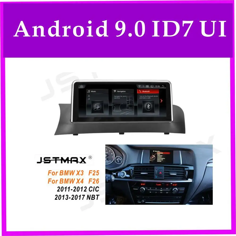 

JSTMAX 10,25 "Android 9,0 автомобильное аудио стерео для BMW X3 F25 X4 F26 2011 2012 2013 2014 2015 2016 GPS навигация Bluetooth Wifi