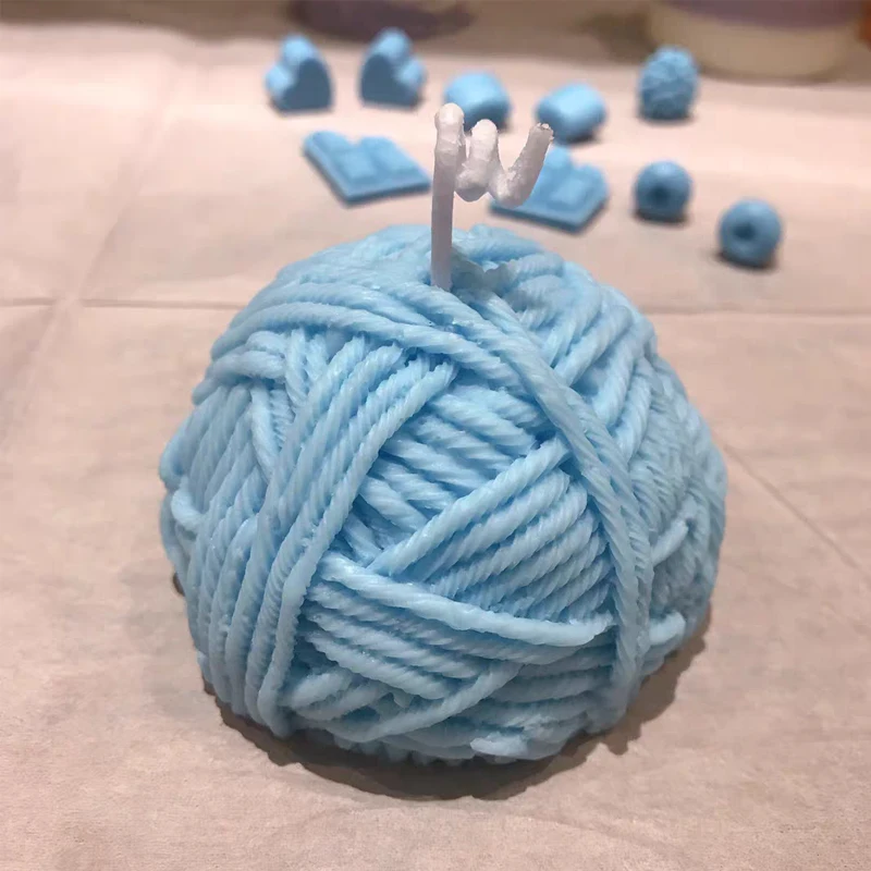 3D Вязание шерсть формы для свеч DIY ароматический гипс делает свечку мыльный