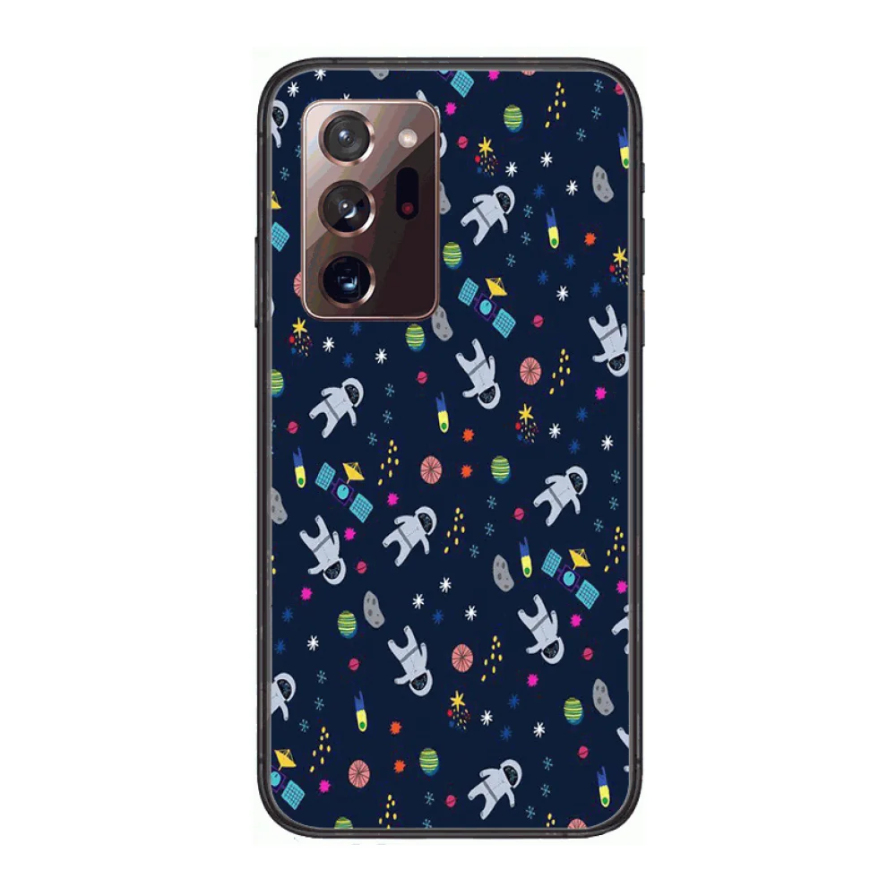 

Cartoon Stars Constellation Phone Case cover hull For SamSung note20 10 9 8 4 pro plus black prime soft bumper Transparent