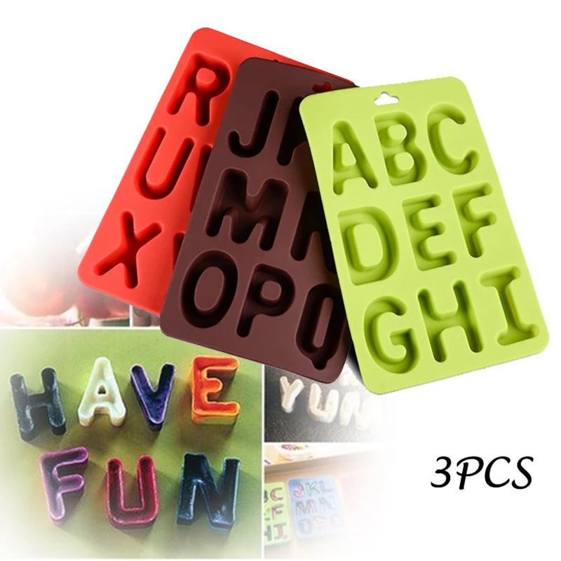 YIWUMART A-Z английские буквы шоколадная Форма Кухонный поднос для мороженого