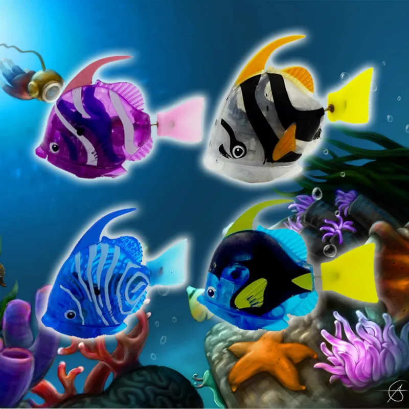 Новинка 2020 забавная плавающая электронная рыба игрушка с питанием от батарейки