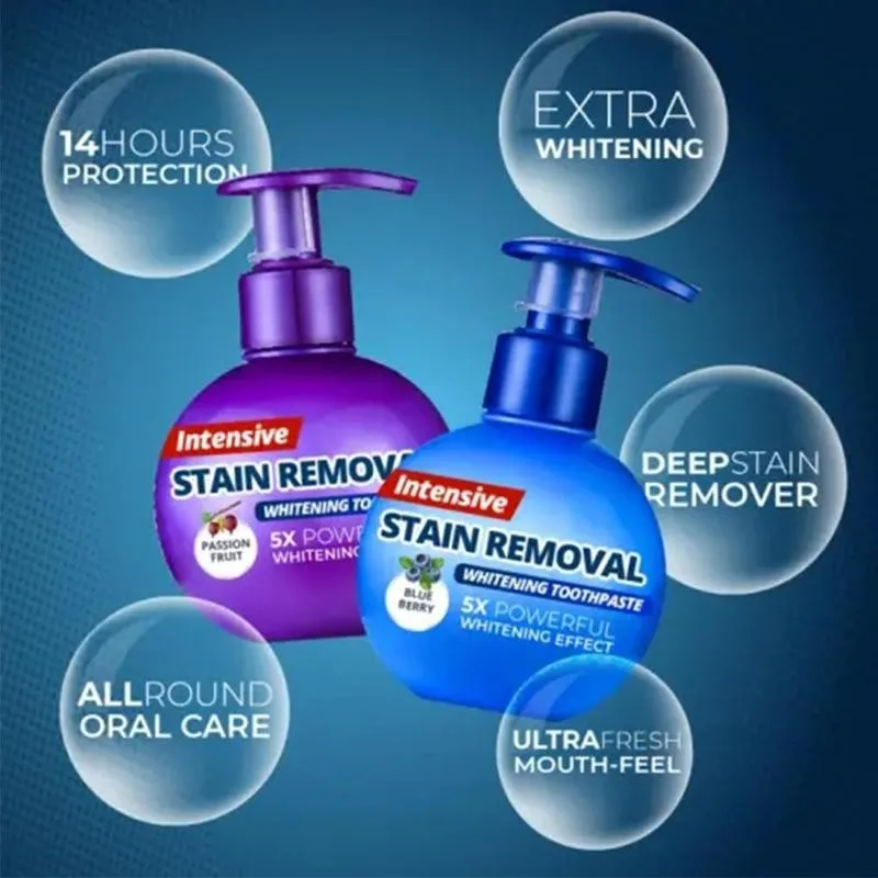 

Intensive Stain Removal Whitening Toothpaste Soda Toothpaste Passion Fruit Blueberry Fight Bleeding Gums Toothpaste