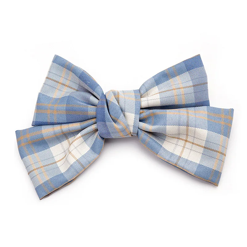 

New Girls Cute Plaid Print Star Hairpins for Women Sweet Headband Hair Clips Barrettes Fashion Bow Accessories Gift Wholesale
