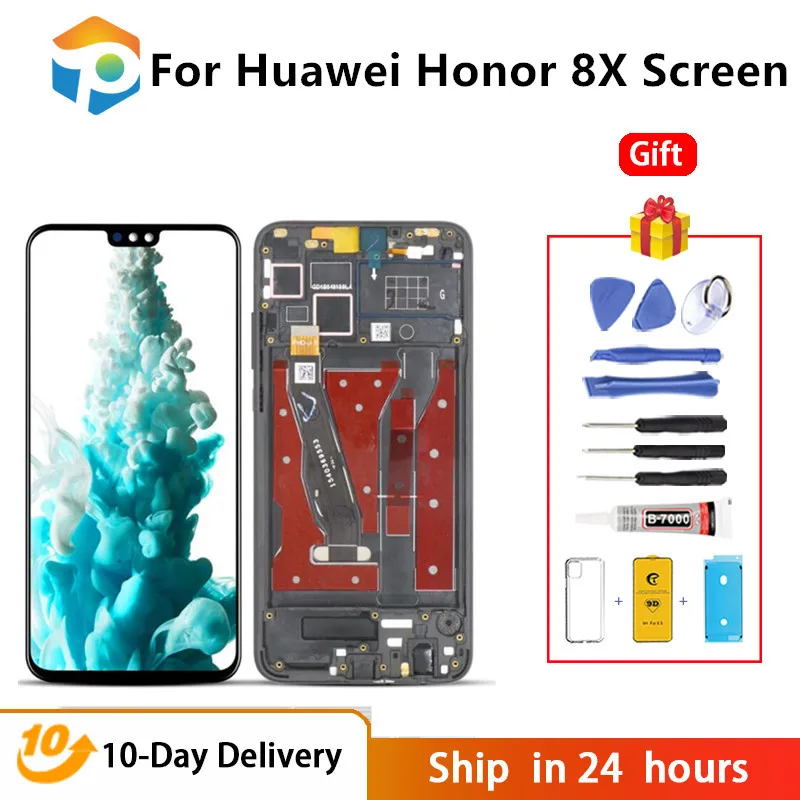 

Test AAA+++ For Huawei Honor 8X JSN-AL00 JSN-L22 JSN-L21 Full LCD DIsplay Touch Screen Digitizer Assembly Replacement Ori 6.5