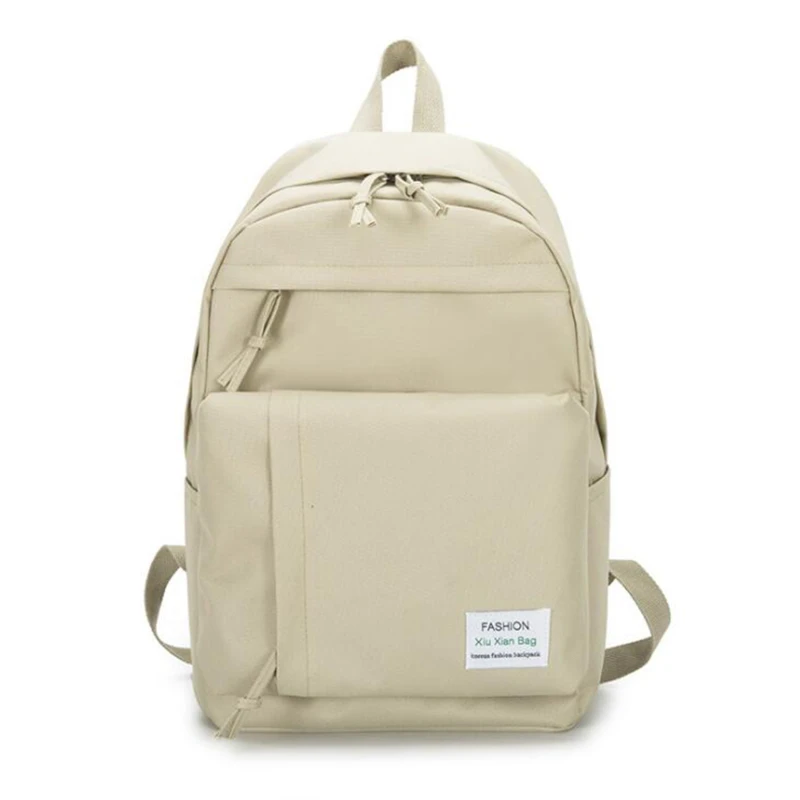 

Nylon Backpack Multi-pocket Women School Backpack Pure Color Women Backpack School Bag For Teenage Girls Mochila Mujer Female