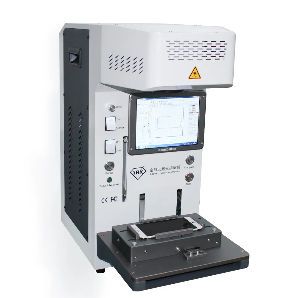 TBK Новое поступление 20 Вт лазерная режущая машина для iPhone удаления стекла ЖК