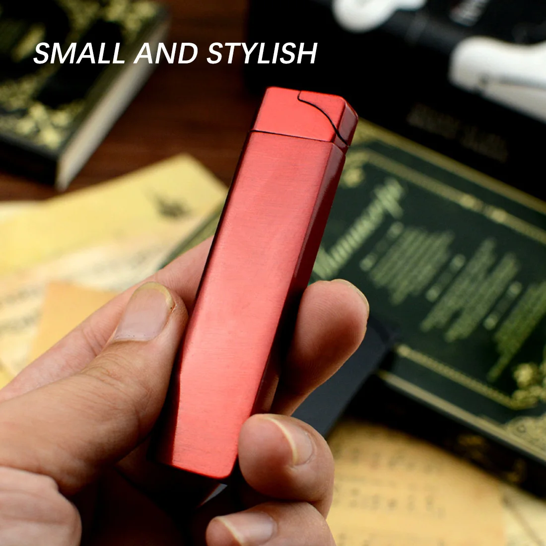 

Ultra Thin Inflatable Butane Gas Cigarettes Lighter Windproof Torch Jet Metal Encendedor Mini Novelty Lighter Gift Smoking Tools