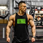 Мужская рубашка без рукавов, для занятий спортом, бодибилдингом