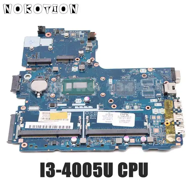

NOKOTION 782951-601 782951-501 782951-001 аккумулятор большой емкости для HP Probook 450 G2 ноутбук Mothebroard I3-4005U Процессор ZPL40 ZPL50 ZPL70 LA-B181P