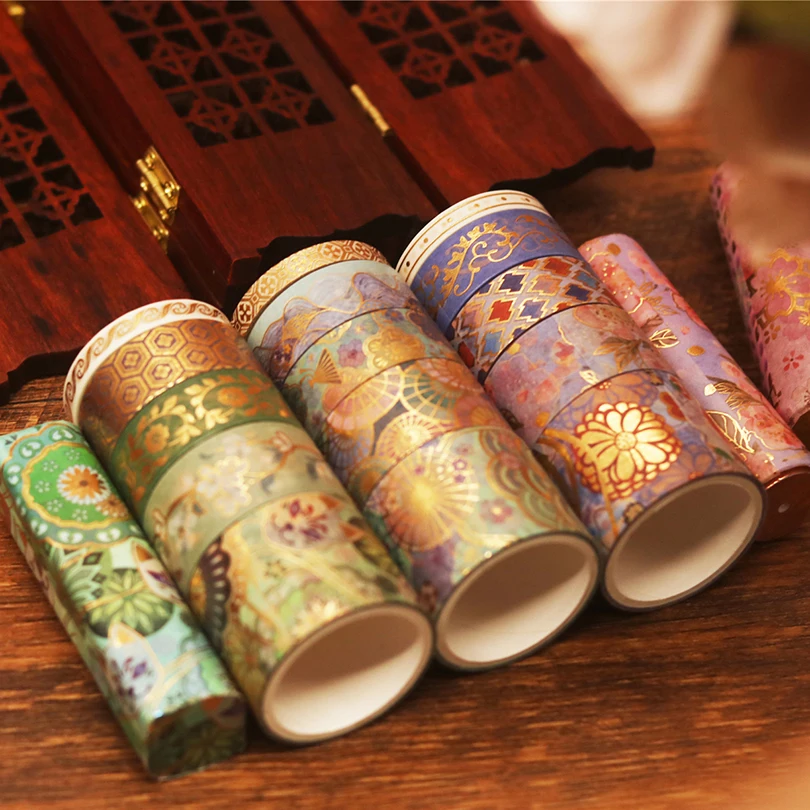 Лента васи из золотой фольги 15 шт. декоративная малярная лента Kawaii канцелярские