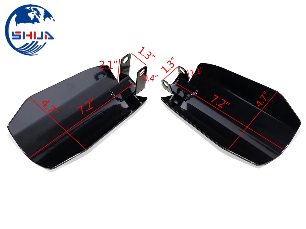 1 пара глянцевых черных защитных накладок из нержавеющей стали для Harley Dyna Touring Street