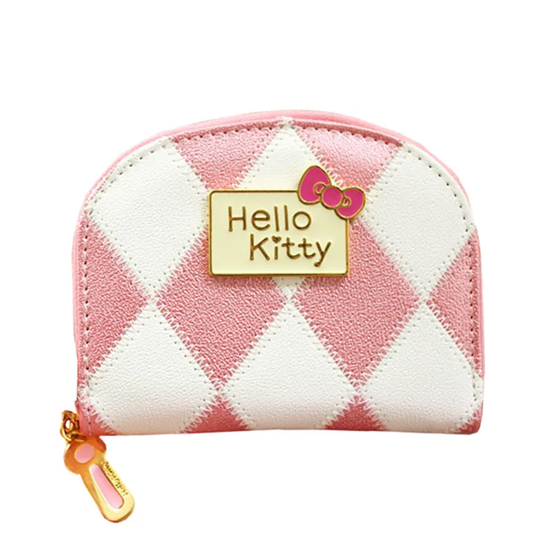 

Cute Kawaii Leather Coin Purse White Pink Mini Thin Wallet Women Diamond Lattice Small Money Bag Ladies Coin Holder Coin Case