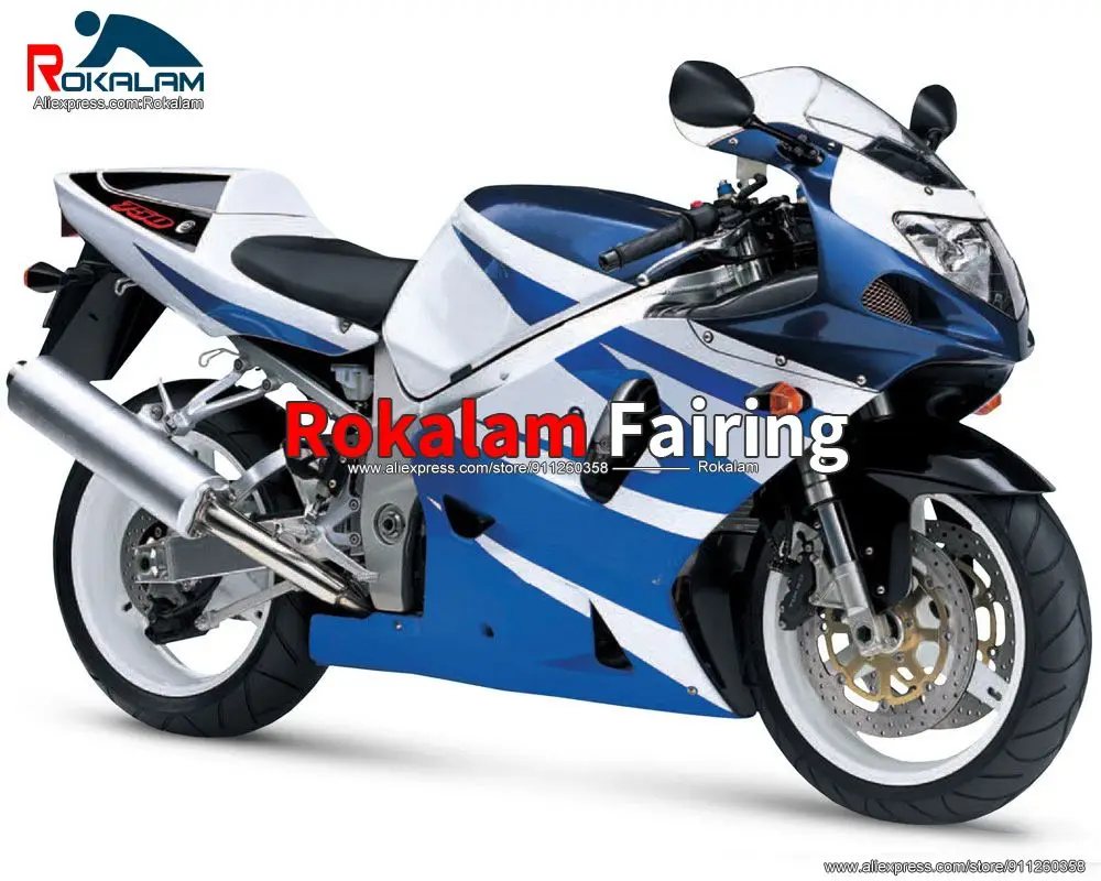 

ABS Body Kit For Suzuki GSXR600 GSXR750 K1 2001 2002 2003 White Blue Black Motorcycle Aftermarket Fairing (Injection Molding)