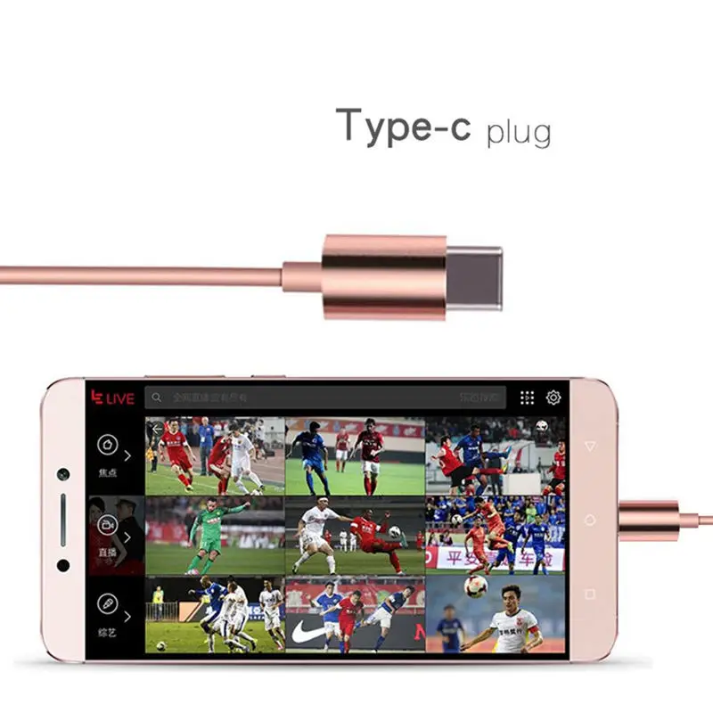 Usb C Проводные металлические наушники в линии управления гарнитура для Xiaomi 6 Note 3 Mix