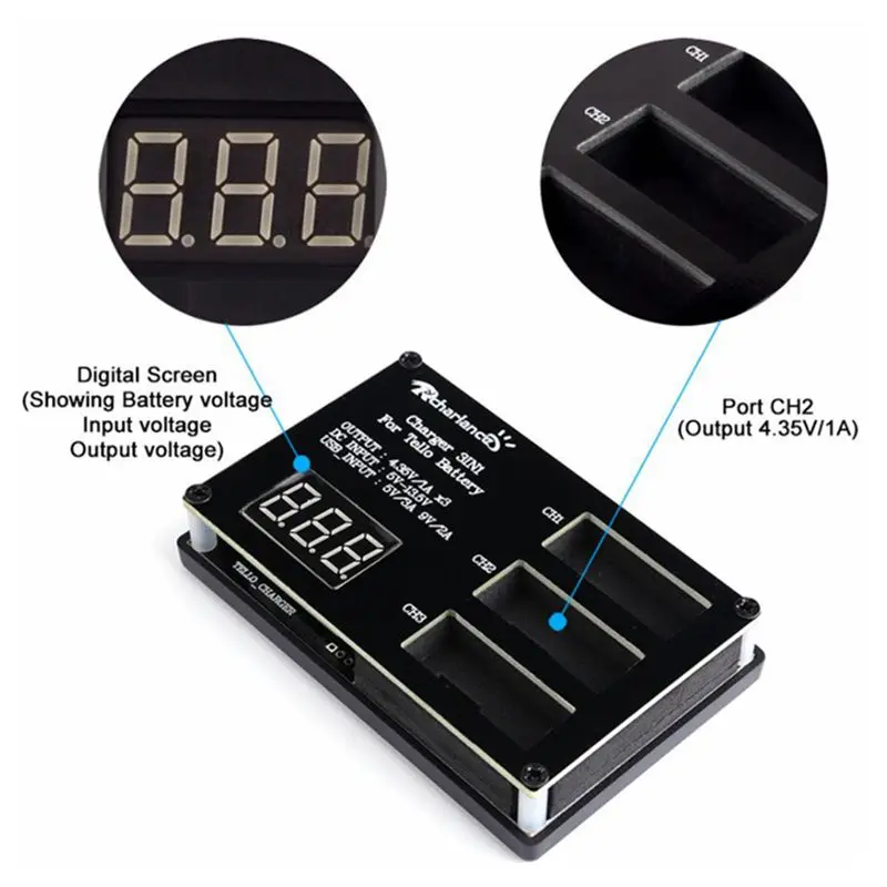 Для DJI Tello Battery Intelligent Flight Pack + Drone втулка для быстрой зарядки Lipo Charger