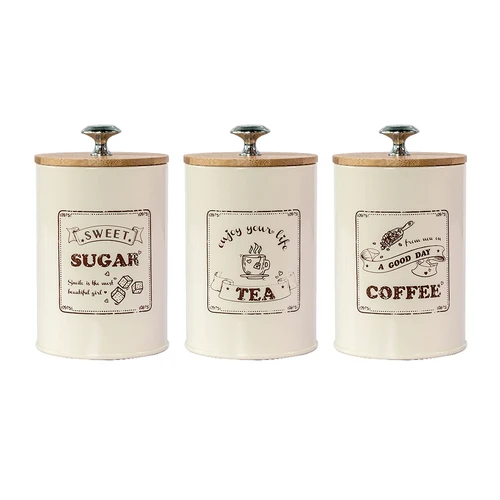 set of 3 Bamboo Seal jar хранит кофейные банки, чайные банки, банки для сахара, закуски, коробки для сахара, влагостойкое кольцо - Цвет: set of 3