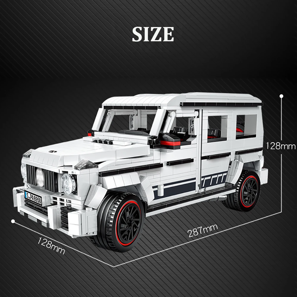1048 шт техническая серия 1:16 G63 внедорожных гоночных автомобилей строительные
