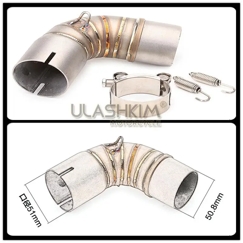 

Motorcycle Full System Exhaust Muffler Esape Middle Link Contact Pipe Slip On For Honda CB1000R CB 1000R 2010 2011 2012 DB-Kille