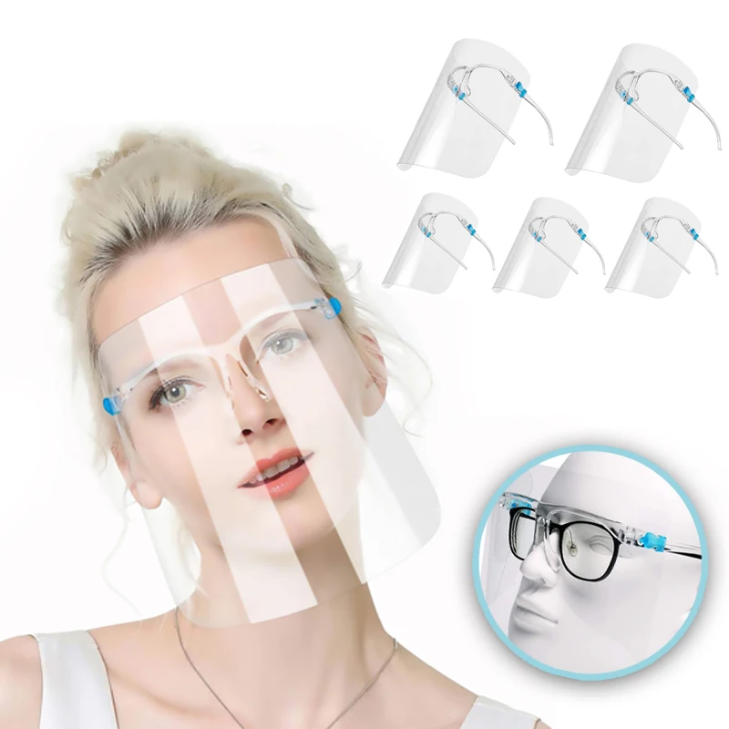 Anti-splash Face Shield Transparent Goggles Screen Mask Visor Eye Protection Glasses Anti-fog Protective Kitchen Tools | Дом и сад