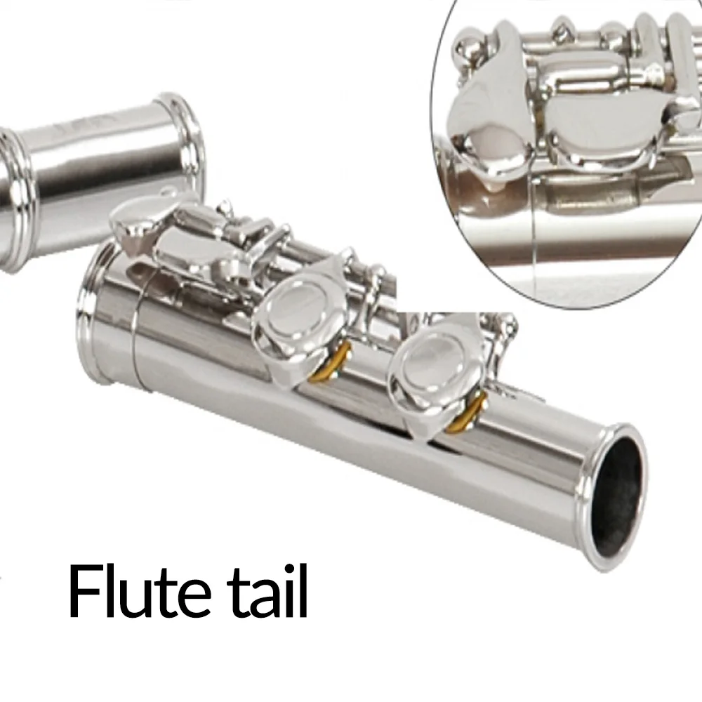 Флейта 16 hole E Key C Tail никелированный Серебряный инструмент для студентов